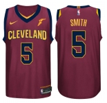 Men's Cleveland Cavaliers #5 J.R. Smith Jersey 2017-18 New Season Wine Red Jersey