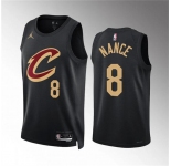 Men's Cleveland Cavaliers #8 Pete Nance Black Statement Edition Stitched Jersey