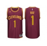 Men's Derrick Rose Cleveland Cavaliers #1 Road Maroon New Swingman Jersey