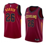 Men's Nike Cavaliers #26 Kyle Korver Red Stitched NBA Swingman Jersey