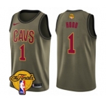 Men's Nike Cleveland Cavaliers #1 Rodney Hood Authentic Gray 2018 NBA Finals Bound NBA Jersey - City Edition