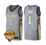 Men's Nike Cleveland Cavaliers #1 Rodney Hood Swingman Green Salute to Service 2018 NBA Finals Bound NBA Jersey