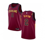 Men's Nike Cleveland Cavaliers #2 Collin Sexton Swingman Maroon NBA Jersey - Icon Edition
