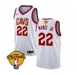 Men's Nike Cleveland Cavaliers #22 Larry Nance Jr. Authentic White 2018 NBA Finals Bound NBA Jersey - Association Edition