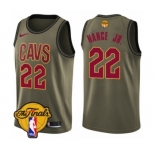 Men's Nike Cleveland Cavaliers #22 Larry Nance Jr. Swingman Green Salute to Service 2018 NBA Finals Bound NBA Jersey