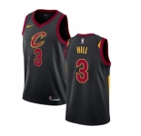 Men's Nike Cleveland Cavaliers #3 George Hill Authentic Black NBA Jersey Statement Edition