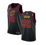 Men's Nike Cleveland Cavaliers #32 Jeff Green Swingman Black Alternate NBA Jersey Statement Edition
