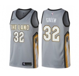 Men's Nike Cleveland Cavaliers #32 Jeff Green Swingman Gray NBA Jersey - City Edition