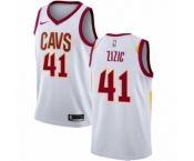 Men's Nike Cleveland Cavaliers #41 Ante Zizic Authentic White NBA Jersey - Association Edition
