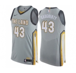 Men's Nike Cleveland Cavaliers #43 Brad Daugherty Authentic Gray NBA Jersey - City Edition