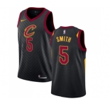 Men's Nike Cleveland Cavaliers #5 J.R. Smith Swingman Black Alternate NBA Jersey Statement Edition