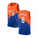 Men's Nike Cleveland Cavaliers #8 Jordan Clarkson Swingman Blue NBA Jersey - City Edition