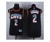 NBA Cleveland Cavaliers #2 Kyrie Irving Black jerseys(USA Flag Fashion)