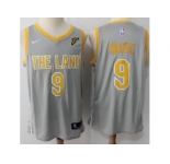 Nike Cleveland Cavaliers #9 Dwyane Wade Gray NBA Swingman City Edition Jersey