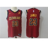 Nike NBA Cleveland Cavaliers #23 LeBron James Jersey 2017-18 New Season Wine Red Jersey