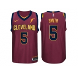 Nike NBA Cleveland Cavaliers #5 J.R. Smith Jersey 2017-18 New Season Wine Red Jersey