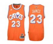 adidas Cleveland Cavaliers #23 LeBron James Orange Hardwood Classics Swingman Jersey