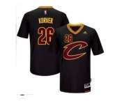 adidas Cleveland Cavaliers #26 Kyle Korver Black Short Sleeve Swingman Jersey