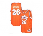 adidas Cleveland Cavaliers #26 Kyle Korver Orange Hardwood Classics Swingman Jersey