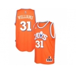 adidas Cleveland Cavaliers #31 Deron Williams Orange Hardwood Classics Swingman Jersey