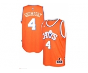 adidas Cleveland Cavaliers #4 Iman Shumpert Orange Hardwood Classics Swingman Jersey