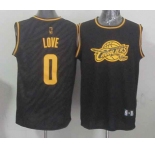 nba cleveland cavaliers #0 love black[gold lettering fashion]