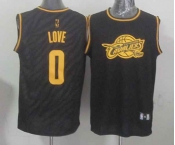nba cleveland cavaliers #0 love black[gold lettering fashion]