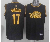 nba cleveland cavaliers #17 varejao black[gold lettering fashion]
