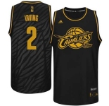 nba cleveland cavaliers #2 irving black[Gold lettering fashion]
