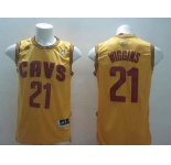 nba cleveland cavaliers #21 wiggins yellow[revolution 30 swingman]