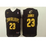 nba cleveland cavaliers #23 james black with yellow[Nike Logo]