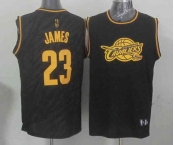 nba cleveland cavaliers #23 james black[gold lettering fashion]