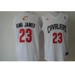 nba cleveland cavaliers #23 king james white[revolution 30 swingman]