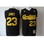 nba cleveland cavaliers #23 love black[swingman throwback]