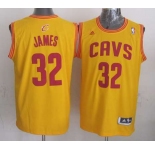 nba cleveland cavaliers #32 james yellow[revolution 30 swingman]