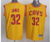nba cleveland cavaliers #32 james yellow[revolution 30 swingman]
