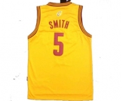 nba cleveland cavaliers #5 smith yellow[revolution 30 swingman]
