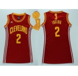 NBA Women Cavaliers #2 Kyrie Irving Red The Champions Patch Dress Stitched Jerseys