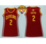 NBA Women Cavaliers #2 Kyrie Irving Red The Finals Patch Dress Stitched Jerseys