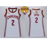 NBA Women Cavaliers #2 Kyrie Irving White The Finals Patch Dress Stitched Jerseys