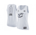 Women Nike Cleveland Cavaliers #0 Kevin Love White NBA Jordan Swingman 2018 All-Star Game Jersey