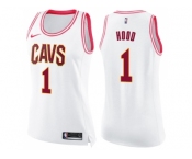 Women Nike Cleveland Cavaliers #1 Rodney Hood White Pink NBA Swingman Fashion Jersey
