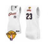 Women's Adidas Cleveland Cavaliers #23 LeBron James Swingman White Home 2017 The Finals Patch NBA Jersey