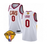 Women's Nike Cleveland Cavaliers #0 Kevin Love Authentic White 2018 NBA Finals Bound NBA Jersey - Association Edition