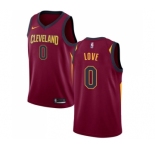 Women's Nike Cleveland Cavaliers #0 Kevin Love Swingman Maroon Road NBA Jersey - Icon Edition