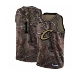 Women's Nike Cleveland Cavaliers #1 Rodney Hood Swingman Camo Realtree Collection NBA Jersey