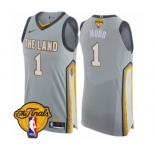 Women's Nike Cleveland Cavaliers #1 Rodney Hood Swingman Gray 2018 NBA Finals Bound NBA Jersey - City Edition