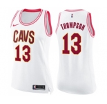 Women's Nike Cleveland Cavaliers #13 Tristan Thompson Swingman White Pink Fashion NBA Jersey
