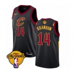 Women's Nike Cleveland Cavaliers #14 Terrell Brandon Authentic Black 2018 NBA Finals Bound NBA Jersey Statement Edition