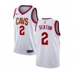 Women's Nike Cleveland Cavaliers #2 Collin Sexton Authentic White NBA Jersey - Association Edition